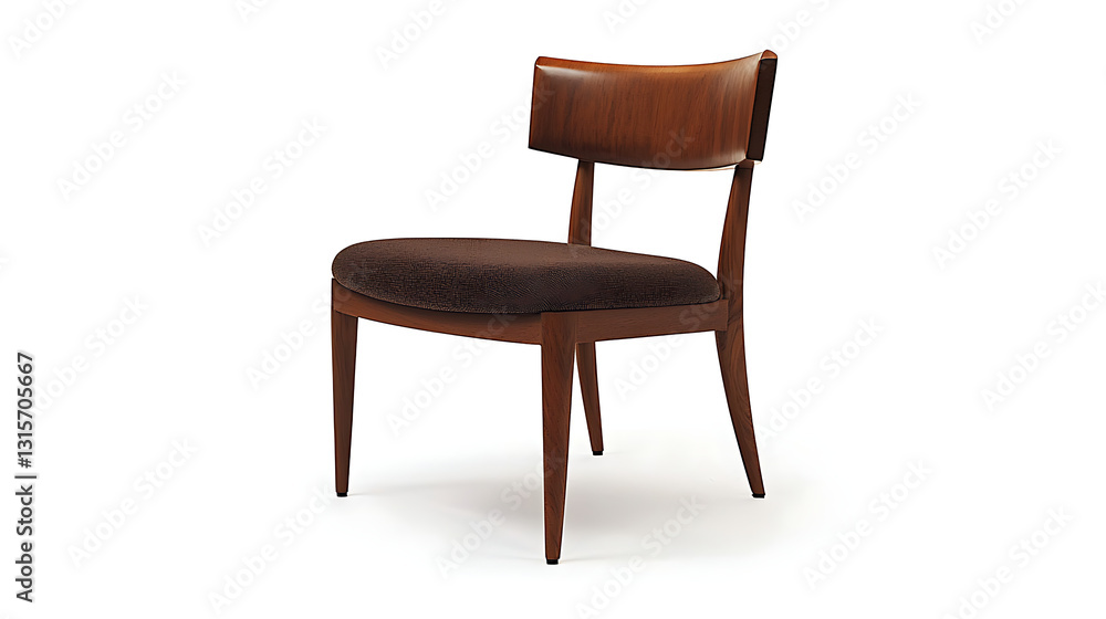A brown chair with a brown cushion A brown chair with a brown cushion
