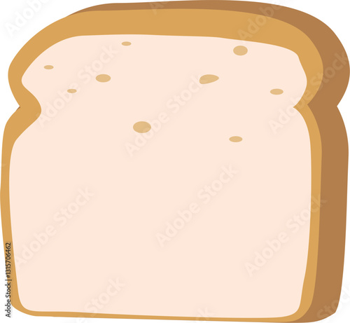 Cartoon-Style Toast with Butter