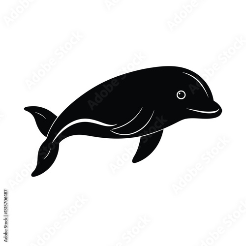 vector illustration of a beluga whale