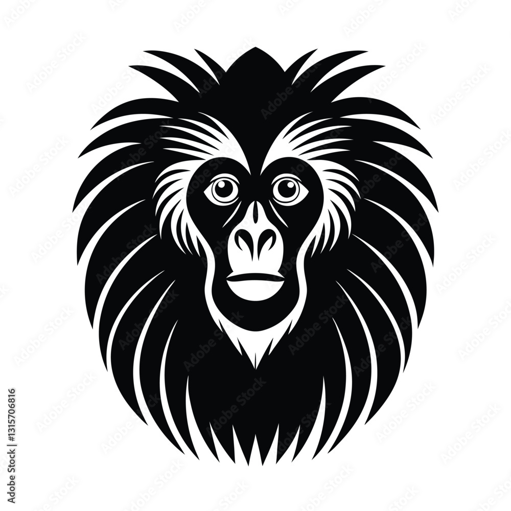 Fototapeta premium Japanese macaque vector illustration