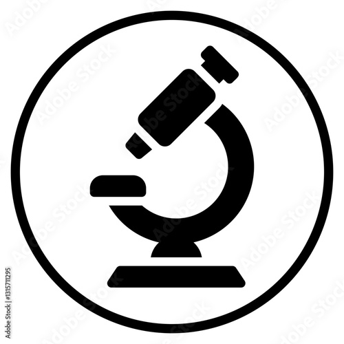 microscope glyph icon