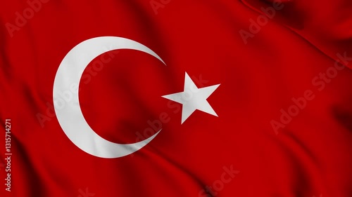 flag of turkey, waving flag turkish animation 
