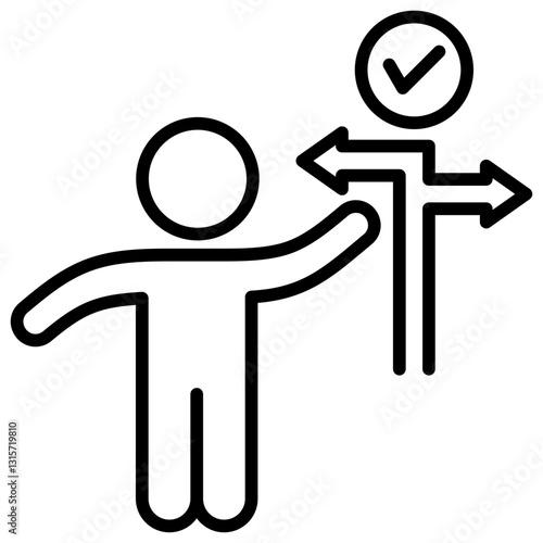 Decision Making Line Icon