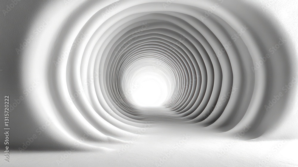 Obraz premium White Tunnel Pathway to Light