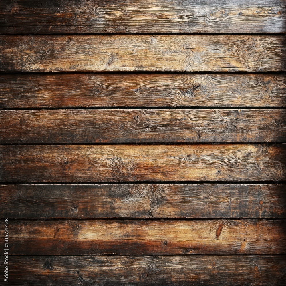 Fototapeta premium Dark brown rustic wooden planks background.