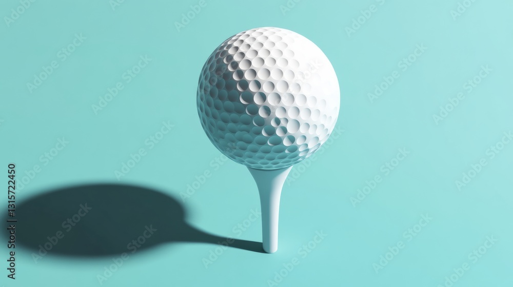 Isolated 3D Golf Tee Icon with Detailed Shadows and Soft Background Isolated 3D Golf Tee Icon with Detailed Shadows and Soft Background