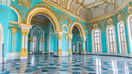 Turquoise Russian Palace Hall