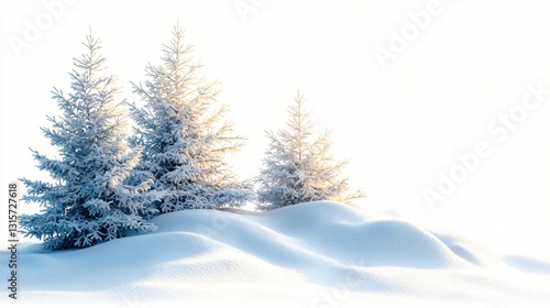 Snowy Pines, Winter Landscape photo