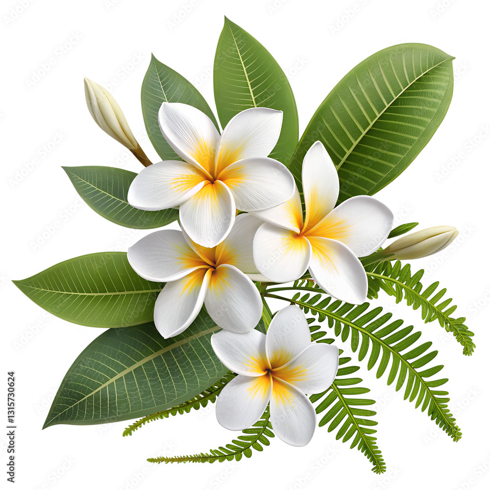 Fototapeta premium frangipani flower isolated on white