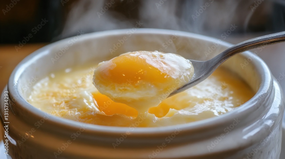 A variety of boiled eggs at different cooking times (soft, medium, hard), arranged in a row. A variety of boiled eggs at different cooking times (soft, medium, hard), arranged in a row.