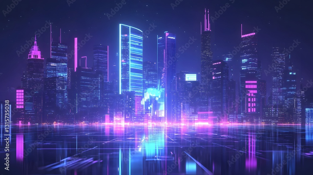 A high-tech holographic financial interface in front of a digital screen, symbolizing modern finance and technology