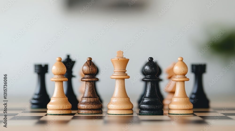 Chess pieces on a chessboard. Concept of strategy, business, and competition. Chess pieces on a chessboard. Concept of strategy, business, and competition.