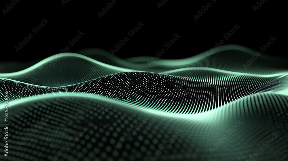 Glowing green and blue dots form a dynamic wave of light against a dark background, creating a futuristic abstract design that symbolizes data flow, digital networks, and cutting-edge technology. Glowing green and blue dots form a dynamic wave of light against a dark background, creating a futuristic abstract design that symbolizes data flow, digital networks, and cutting-edge technology.