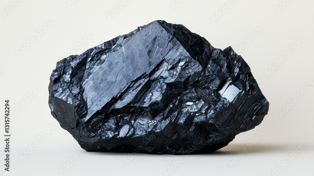 A lump of coal on a white background. Coal is a combustible black or brownish black sedimentary rock. A lump of coal on a white background. Coal is a combustible black or brownish black sedimentary rock.