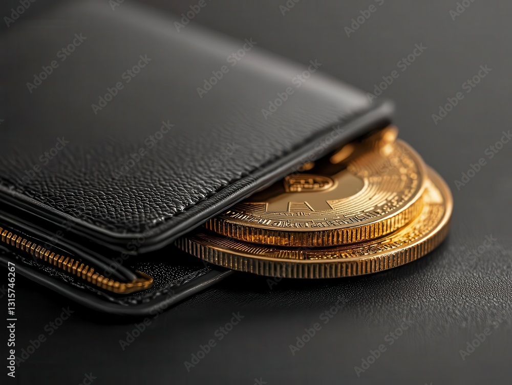 Closeup of a CBDC wallet integrated with multiple currencies, secure and seamless digital transactions across borders Closeup of a CBDC wallet integrated with multiple currencies, secure and seamless digital transactions across borders