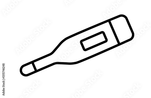 医療関連の単品アイコン　シンプルな電子体温計
