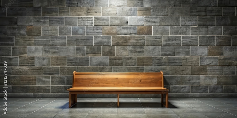 A solitary wooden bench stands in a vacant, dimly lit courtroom, surrounded by high walls of cold grey stone , legal A solitary wooden bench stands in a vacant, dimly lit courtroom, surrounded by high walls of cold grey stone , legal