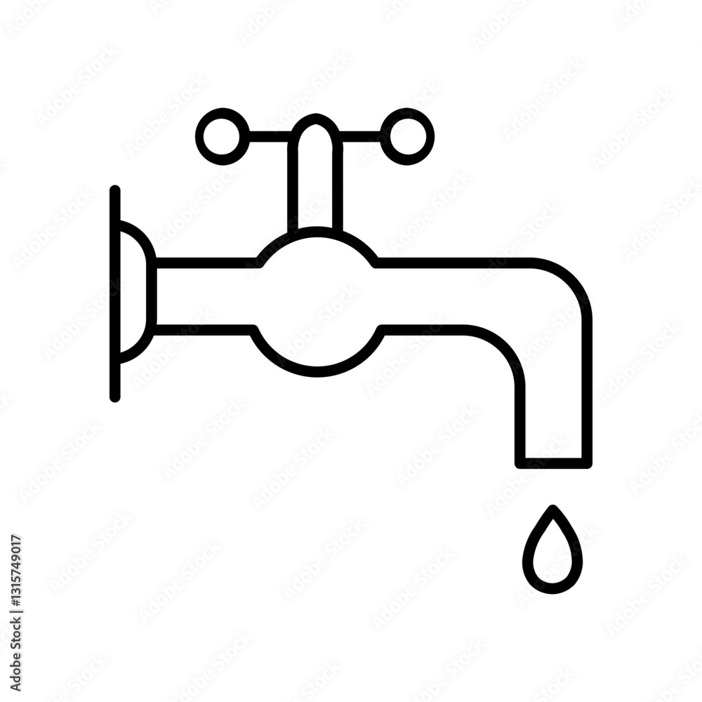 faucet line icon faucet line icon