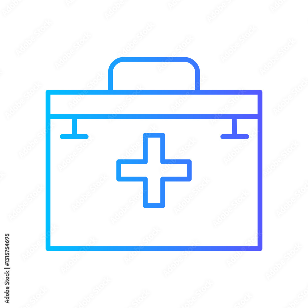 Obraz premium first aid kit gradient icon