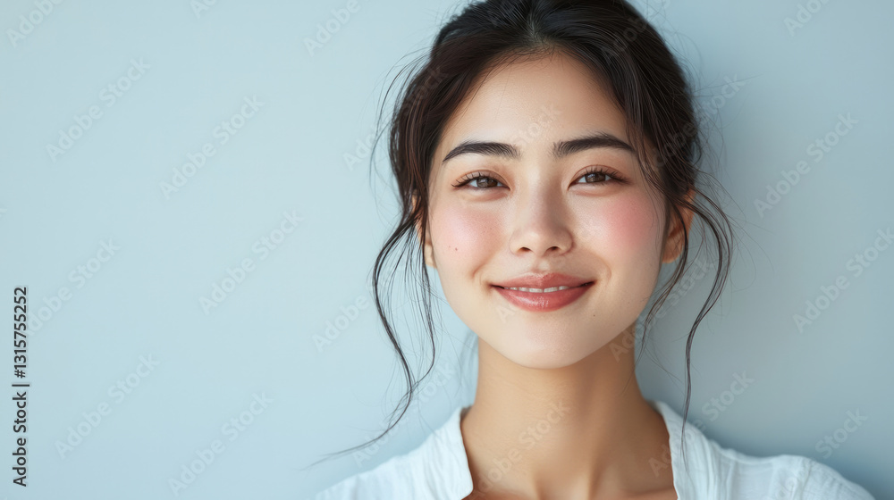 A beautiful Japanese woman with an elegant smile, generative AI A beautiful Japanese woman with an elegant smile, generative AI