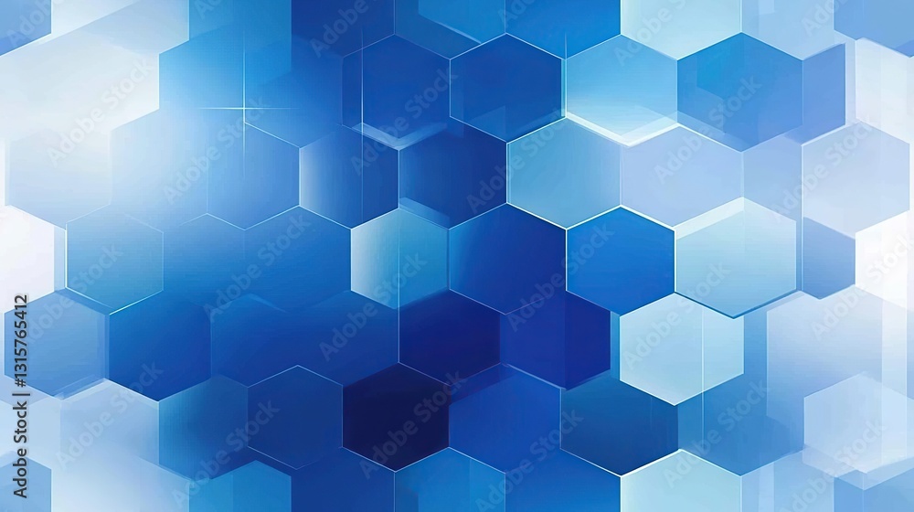 Abstract blue hexagonal pattern background with light effects. Abstract blue hexagonal pattern background with light effects.