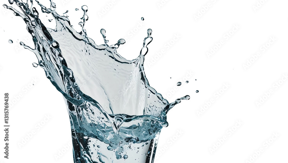 Splashing water creates dynamic and refreshing scene Splashing water creates dynamic and refreshing scene