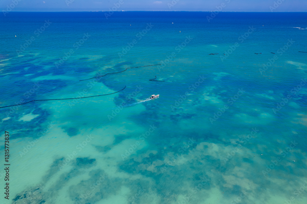 Fototapeta premium aerial view of Playa del Carmen, Mexico