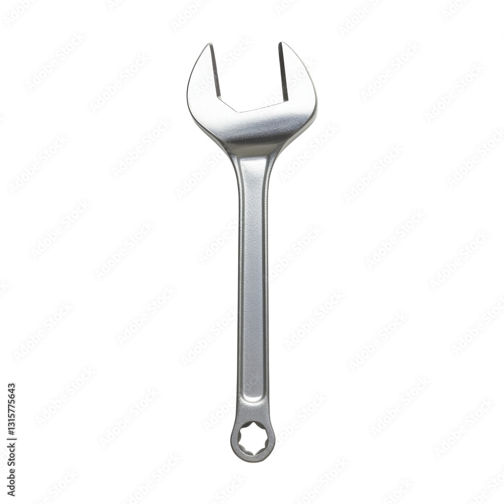 Metallic Adjustable Wrench on White Isolated on transparent background Metallic Adjustable Wrench on White Isolated on transparent background