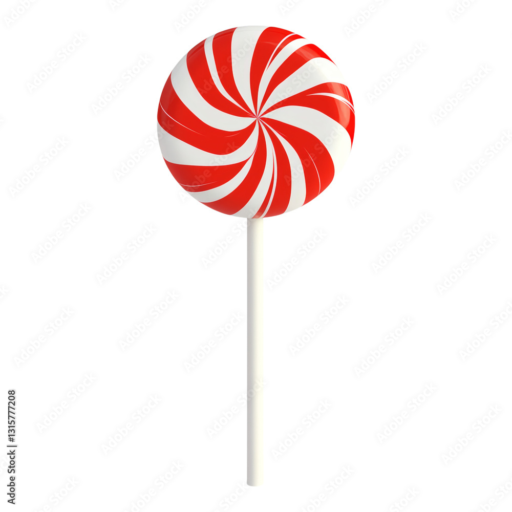 Swirled Lollipop on White Isolated on transparent background Swirled Lollipop on White Isolated on transparent background