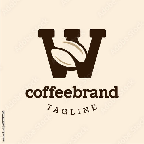 Letter W Coffee Bean Logo Design