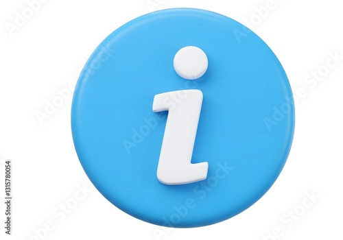 Blue Information Symbol 3D Icon