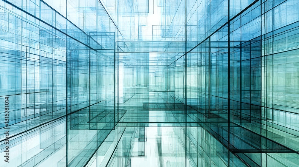 Abstract Glass Structure: A Digital Exploration of Architectural Design and Modernity Abstract Glass Structure: A Digital Exploration of Architectural Design and Modernity