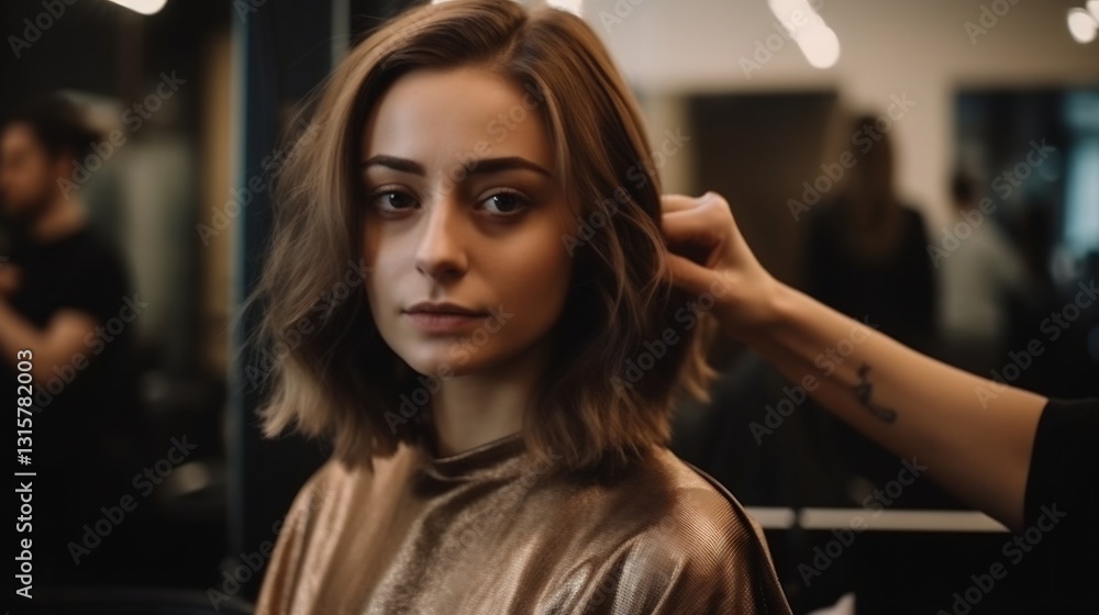 Salon Haircut: Woman's Style Transformation. Salon Haircut: Woman's Style Transformation.