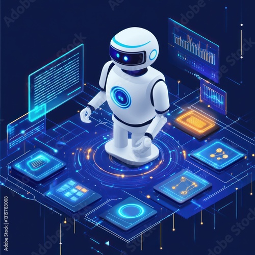 Wallpaper Mural robot with laptop Torontodigital.ca