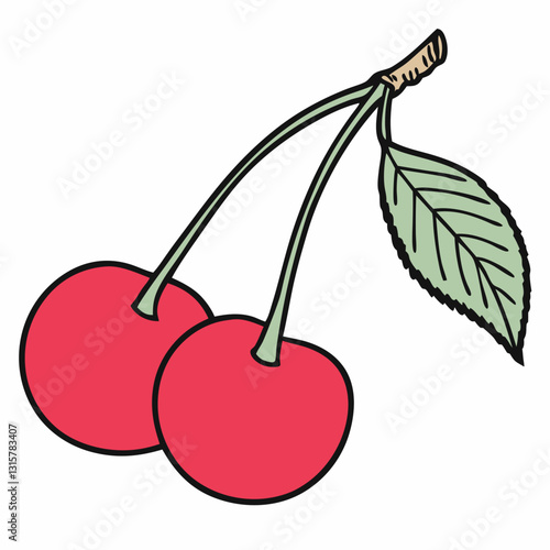 Wallpaper Mural vector illustration of cherries Fruit of Summer, Exploring the World of Cherries, The Journey of the Cherry, Fruit Cherries Are the Ultimate Seasonal Fruit Torontodigital.ca