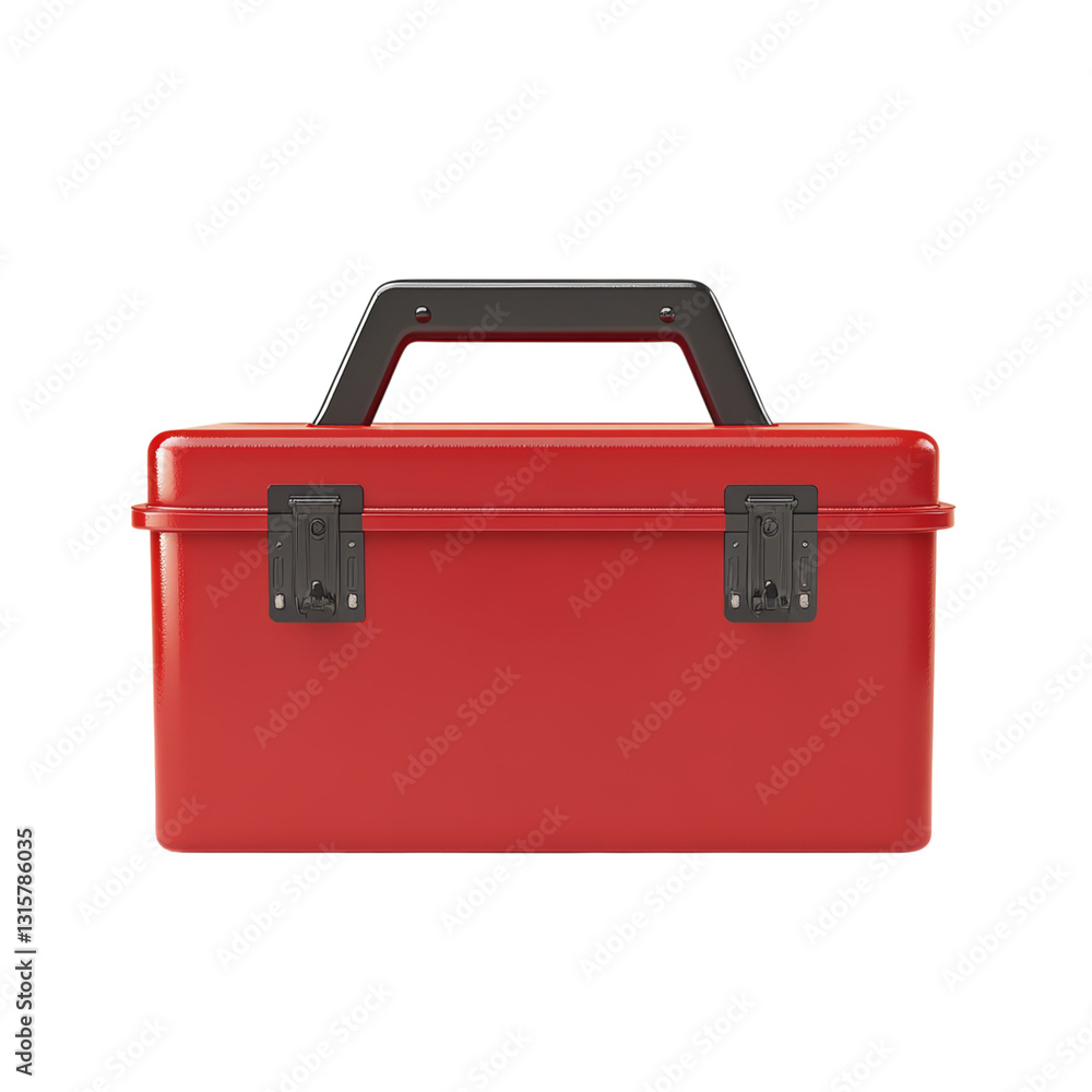 Bright Red Toolbox for Home or Professional Use Isolated on transparent background Bright Red Toolbox for Home or Professional Use Isolated on transparent background