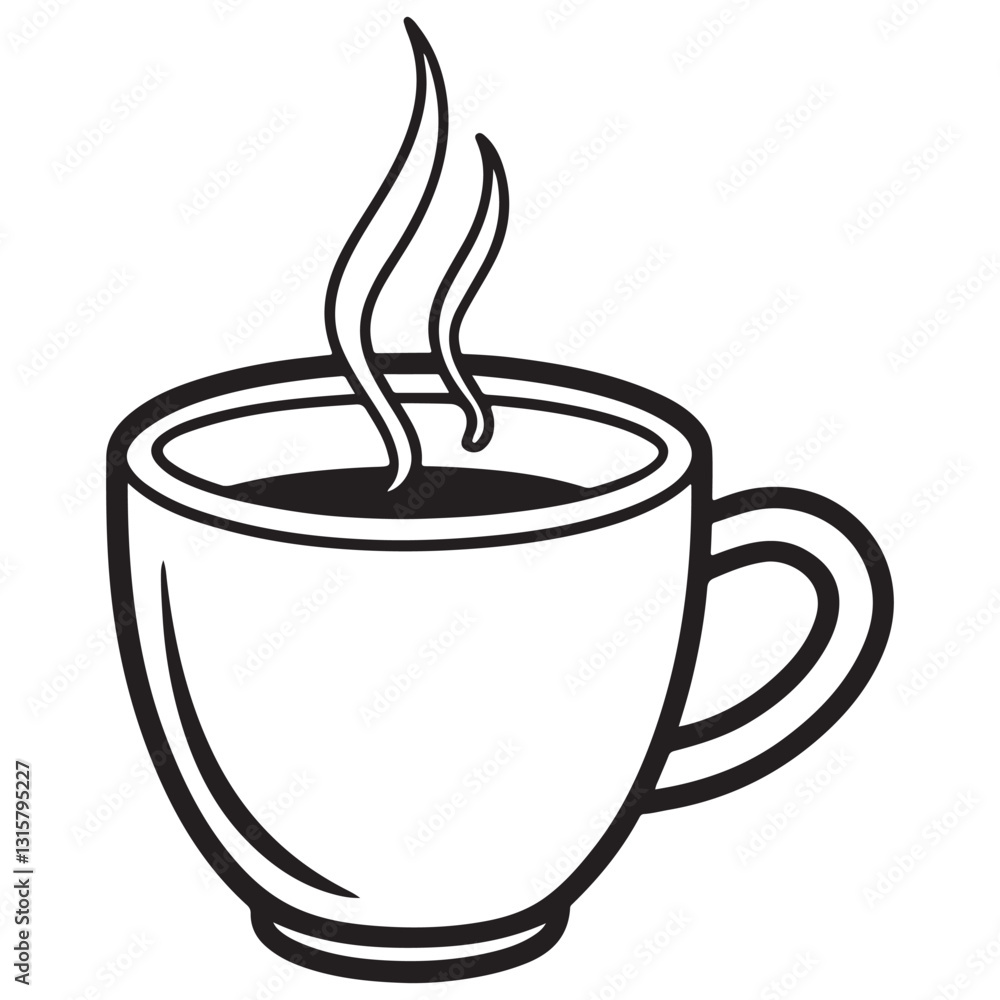 hand draw doodle coffee cup with steam icon modern design hand draw doodle coffee cup with steam icon modern design