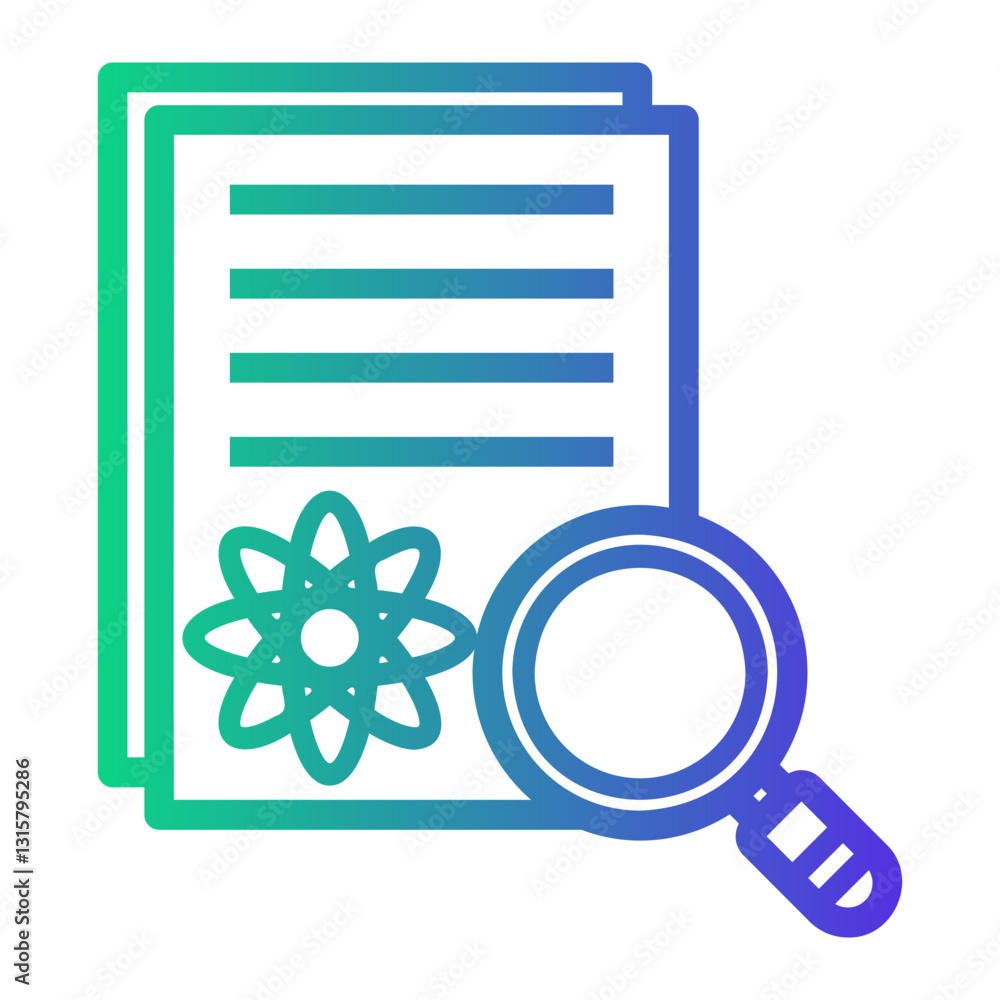 research Line Gradient Icon research Line Gradient Icon