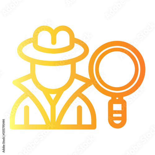 detective Line Gradient Icon