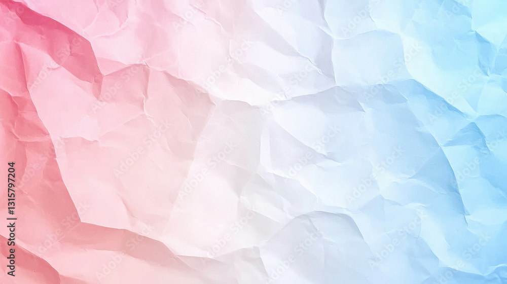 Fototapeta premium Colorful Abstract Background with Crumpled Paper Texture in Soft Red and Blue Shades