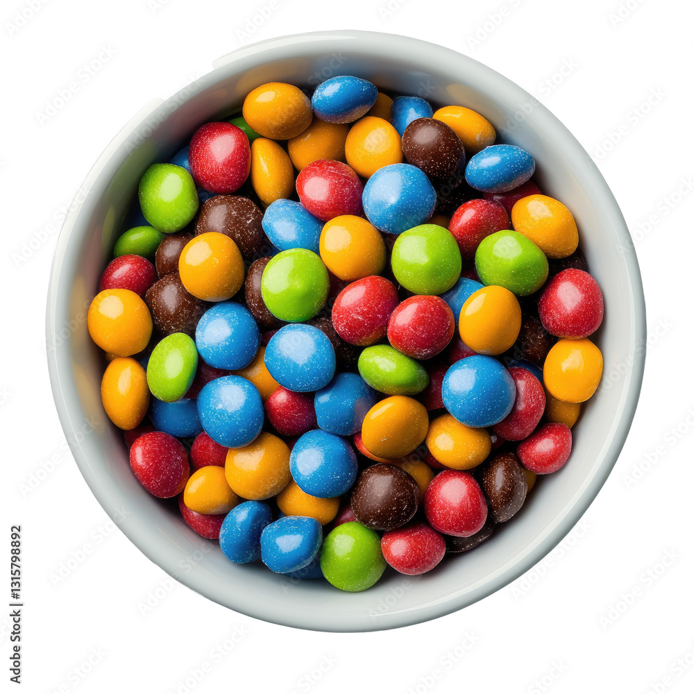 A vibrant bowl filled with colorful candy-coated chocolates, showcasing a variety of bright hues, perfect for festive occasions or sweet treats in a playful setting A vibrant bowl filled with colorful candy-coated chocolates, showcasing a variety of bright hues, perfect for festive occasions or sweet treats in a playful setting