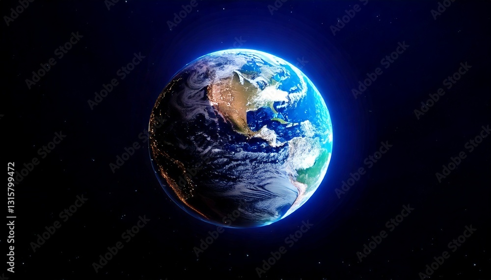 Fototapeta premium Exploring planet earth from space a stunning view of our world digital art cosmic environment high perspective