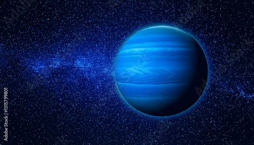 Wallpaper Mural Exploring the mysteries of neptune outer space digital artwork cosmic environment wide-angle view astronomy concept Torontodigital.ca