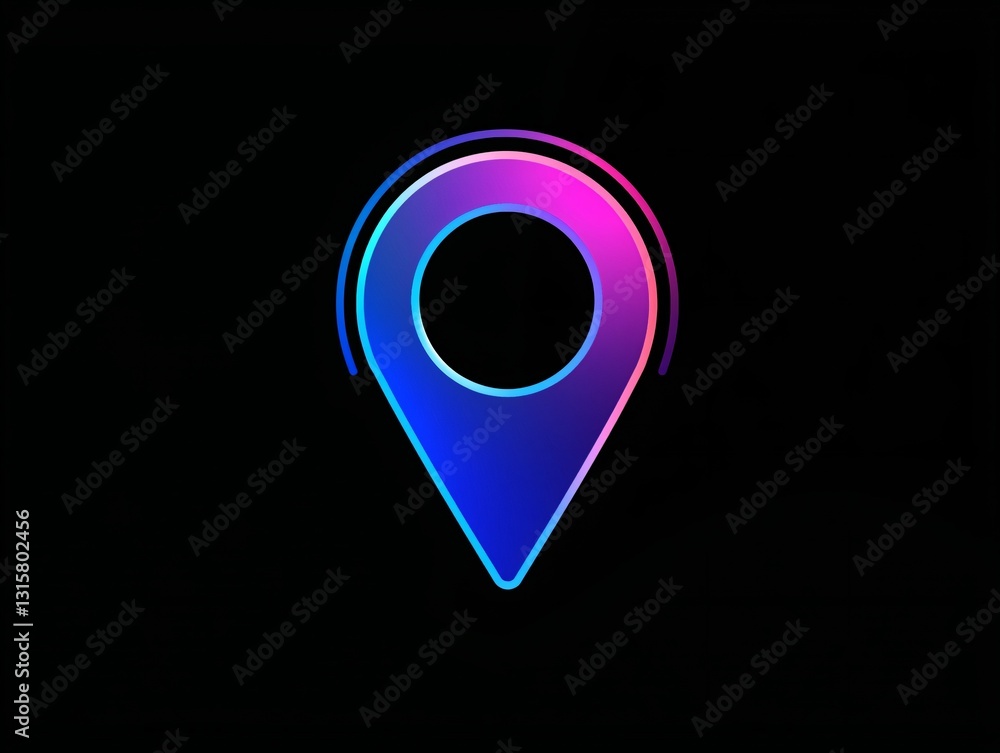 Neon Location Pin Neon Location Pin