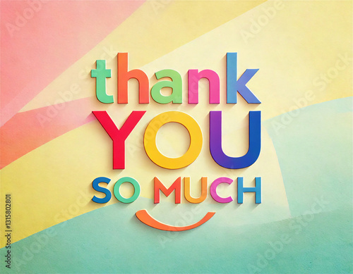 Fotografie Thank You So Much Message Note