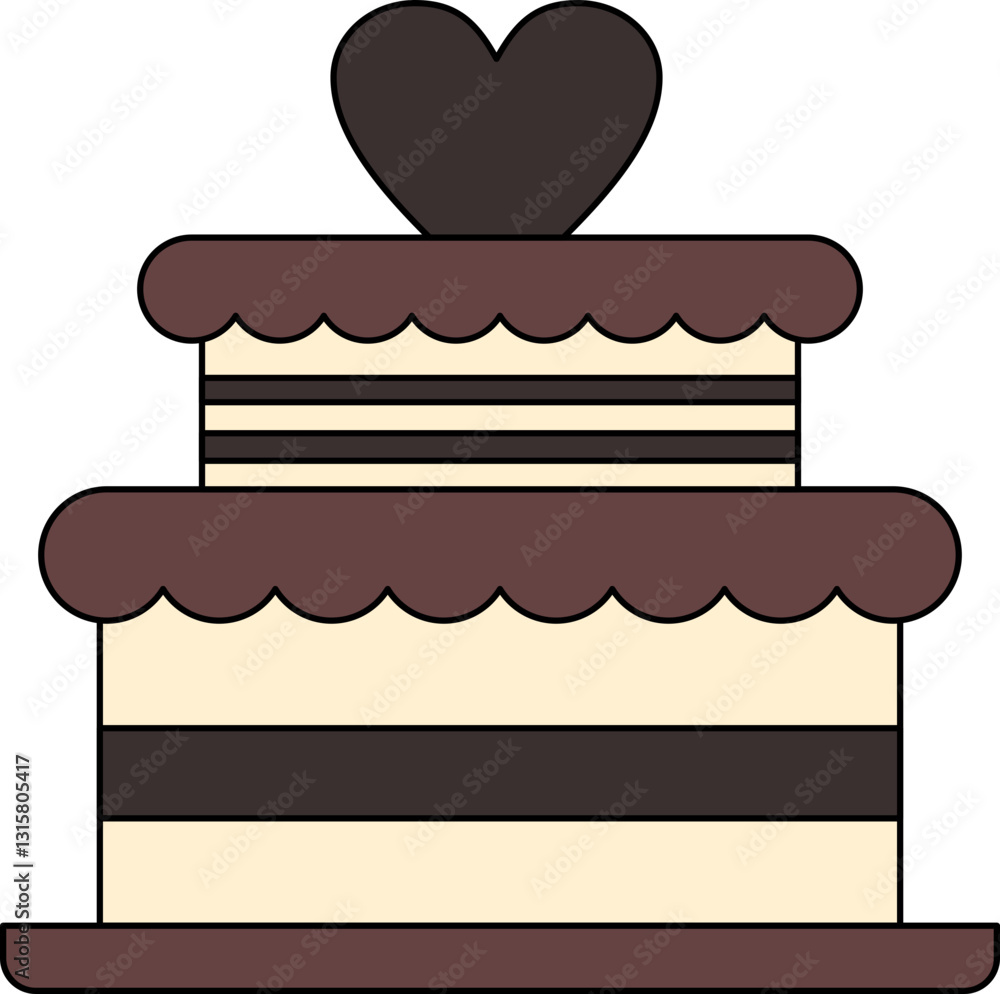 Delicious Birthday Cake Element Set Delicious Birthday Cake Element Set