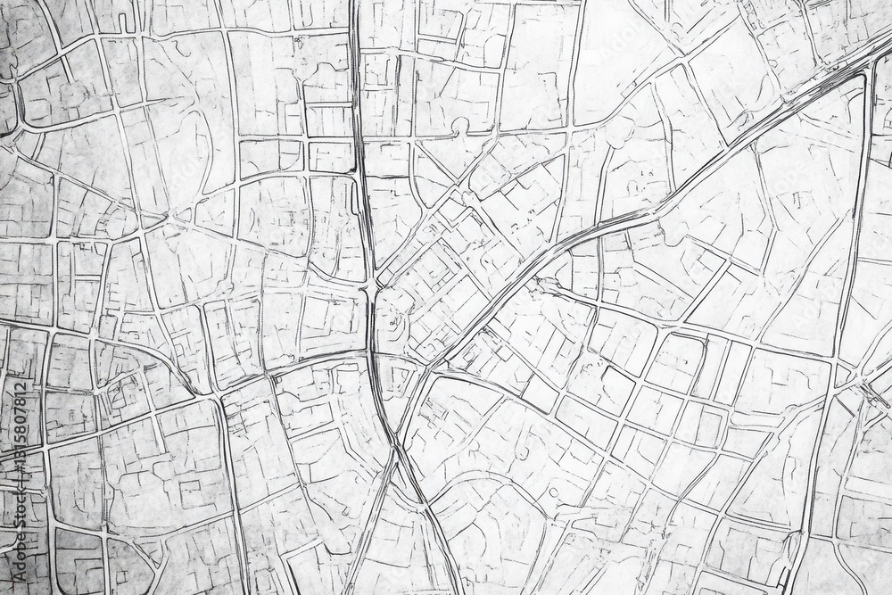 Fototapeta premium Abstract Urban Map Illustration with Detailed Line Patterns