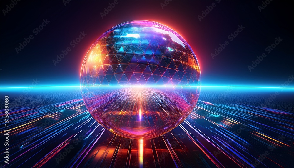 Obraz premium The orb symbolizes hope and creativity for the future. 