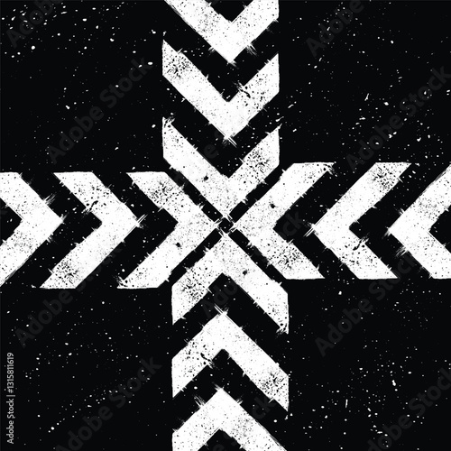 White grunge arrow square