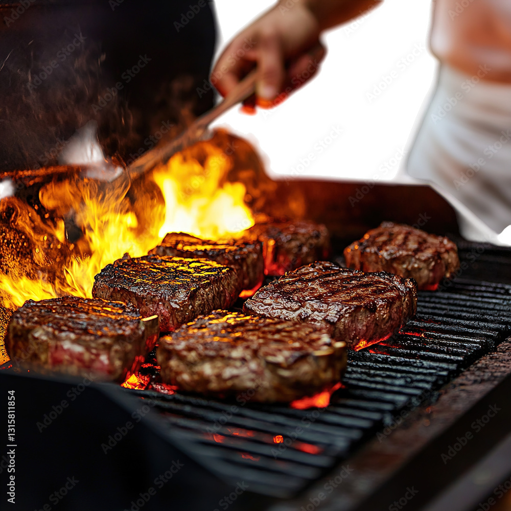 meat on the grill